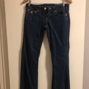 True Religion Dark Wash Low Rise Jeans (27x29)